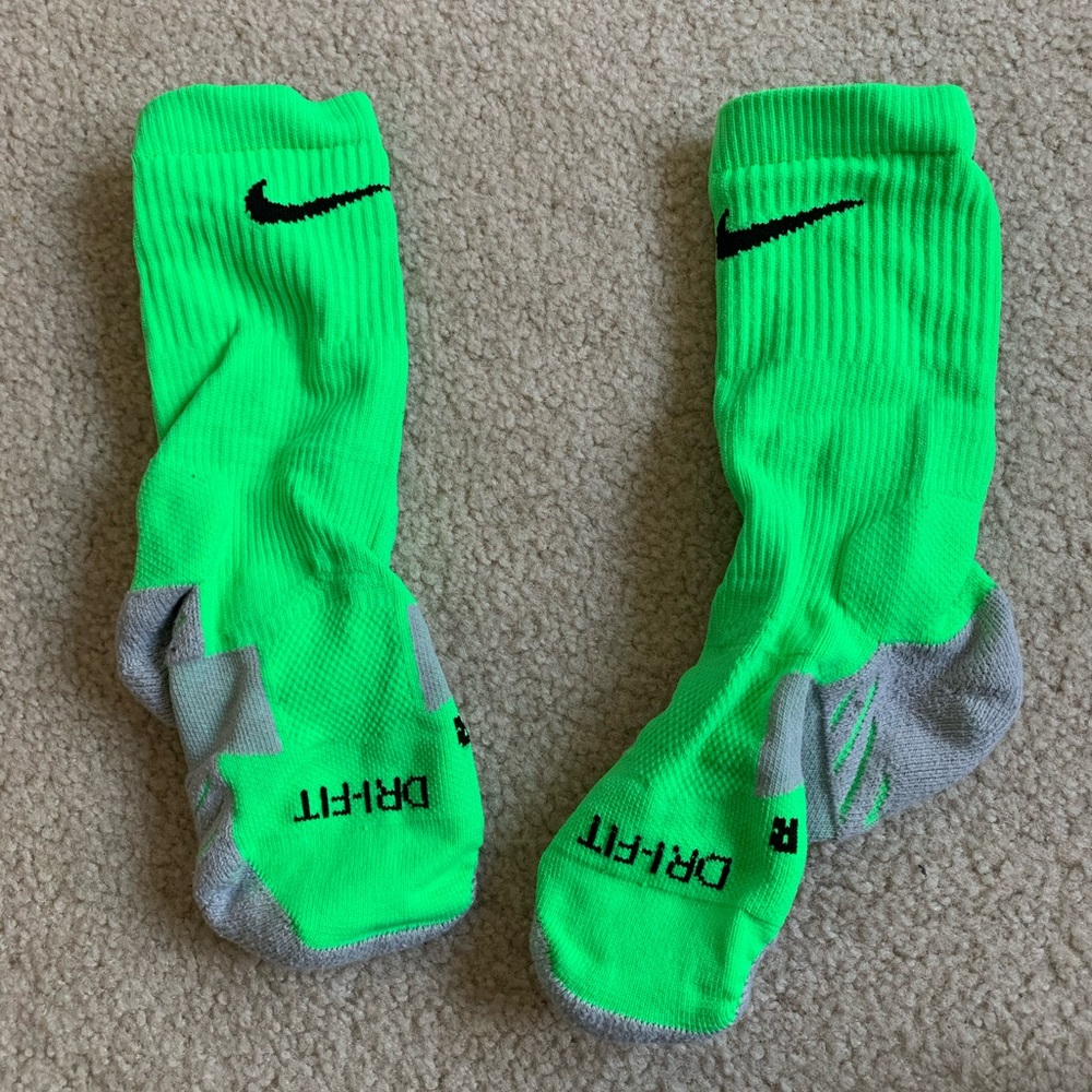 Neon Green Nike Dri-Fit Socks - Women’s/Neutral
